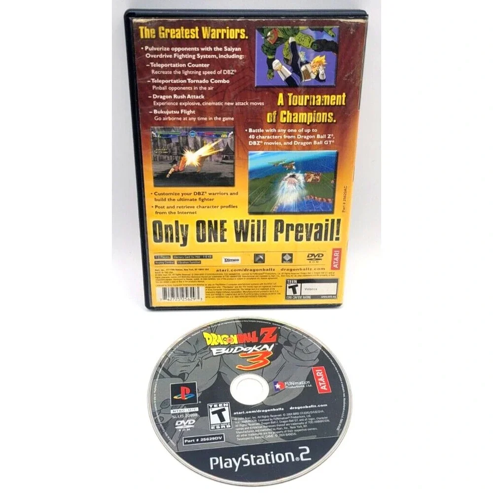 DRAGON BALL Z BUDOKAI 3‎ PS2 GAME PLAYSTATION 2 GAME & CASE
